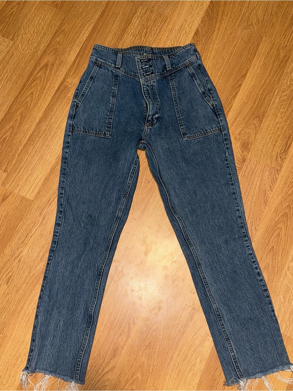 Abercrombie & Fitch Dark Blue Straight Leg Jeans